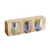 Verre haut x3 forme diamant reflet irisé 300ml