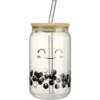 Verre kawaii 45cl avec couvercle et paille