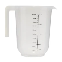 Verre mesureur 1L plastique blanc transparent