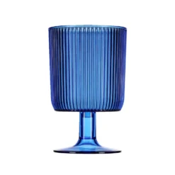 Verre à pied plastique bleu 30cl