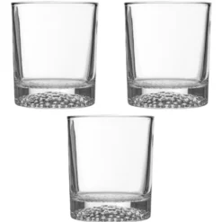 Verre à whisky fond martelé x3