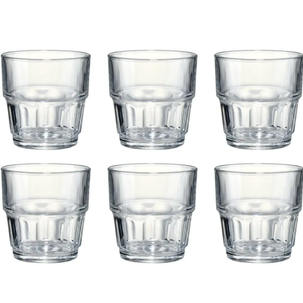 Verre x6 Lola 20cl en verre transparent Ø7xH10cm