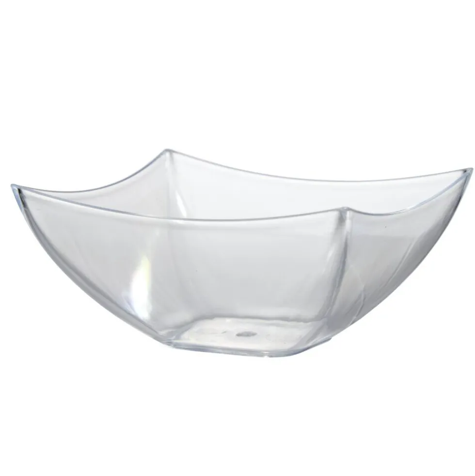 Verrine plastique x25 transparente réutilisable 7,5x7,5xH3,5cm
