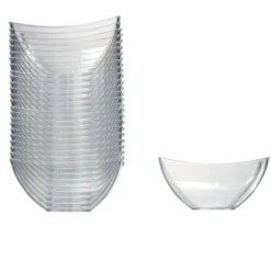 Verrine plastique x25 transparente réutilisable 7,5x7,5xH3,5cm
