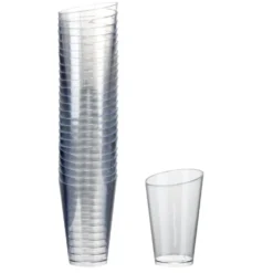 Verrine plastique x25 transparente réutilisable 5x5xH7,5cm