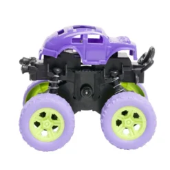 Véhicule à friction type 4x4 monster truck en plastique vert 8,7x7,8xH7,5cm