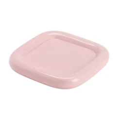 Vide-poche carré en céramique rose 13x13cm