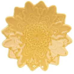 Vide-poche forme fleur de tournesol en dolomite Ø13cm (3 modèles)