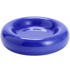 Vide-poche rond céramique Ø20,5cm (2 modèles blanc ou bleu)