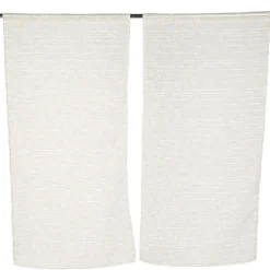 Vitrage passe tringle x2 effet sequin taupe 60x120cm