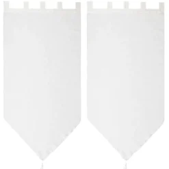 Vitrage uni blanc 60x90cm x2