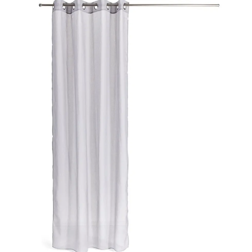 Voilage brodé polyester blanc 140x260cm