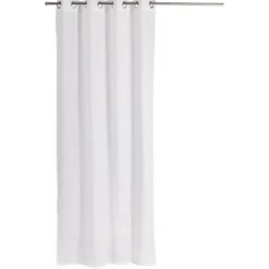 Voilage brodé polyester blanc 140x260cm