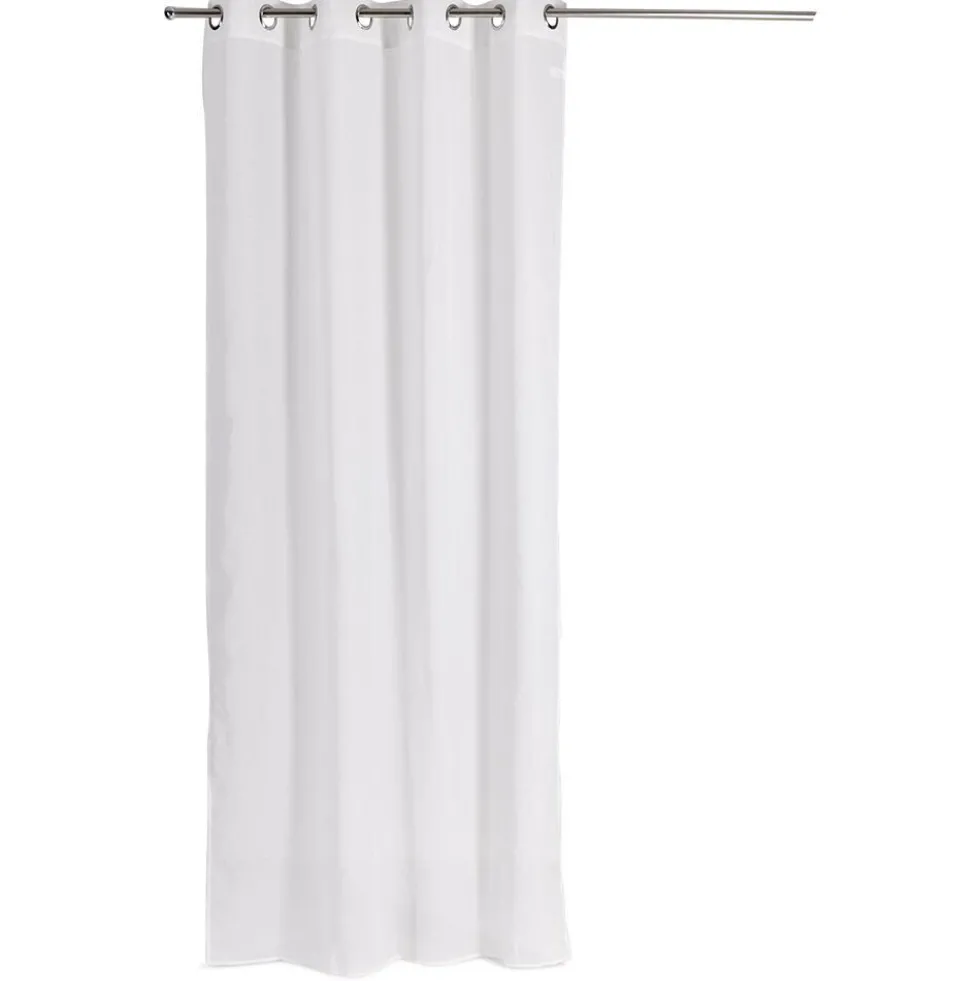 Voilage brodé polyester blanc 140x260cm