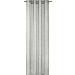 Voilage imprimé motif feuillage avec anneaux 140x240cm (2 modèles)