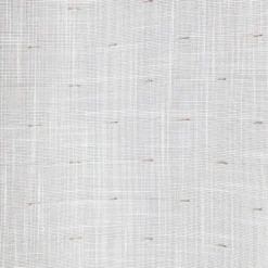 Voilage à oeillets blanc petits motifs arrondis marron taupe
