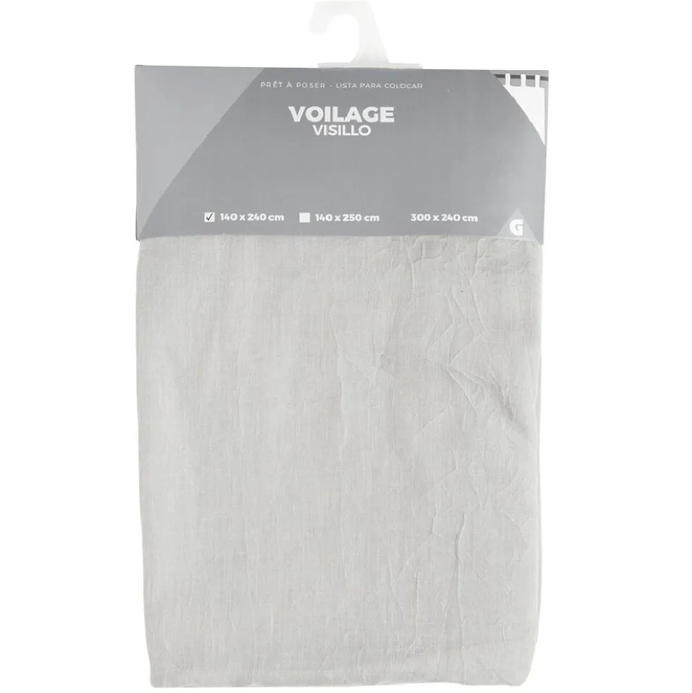 Voilage à oeillets gris clair