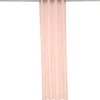 Voilage à oeillets rose uni 100% polyester 140x240cm