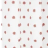 Voilage polyester à pompon 140x240cm blanc et rose
