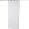 Voilage polyester 140x240cm broderie florale blanc