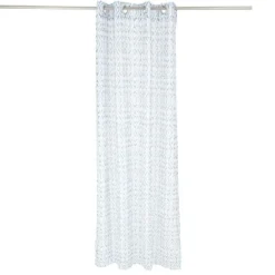 Voilage polyester 140x240cm imprimé bleu