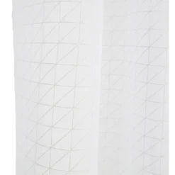 Voilage polyester 140x240cm motif géométrique blanc