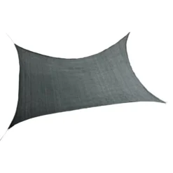 Voile d'ombrage carré Delta en jute gris foncé 300x300cm