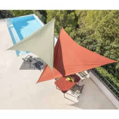 Voile d'ombrage Delta triangulaire vert 200x200x200cm