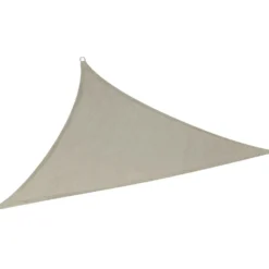 Voile d'ombrage triangulaire Delta en jute beige 200x200x200cm