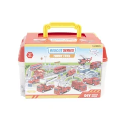 Voiture avec tapis dans valisette 37 pièces (3 modèles)
