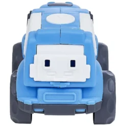 Voiture de police plastique bleu 10x6,5xH7 cm
