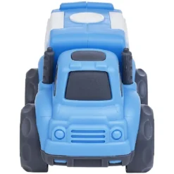 Voiture de police plastique bleu 10x6,5xH7 cm