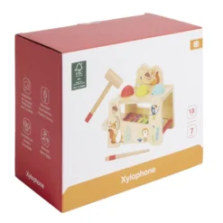 Xylophone marteau 2en1 en bois 7 pièces